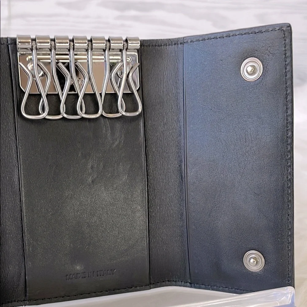 Prada Black and Gray Key Holder